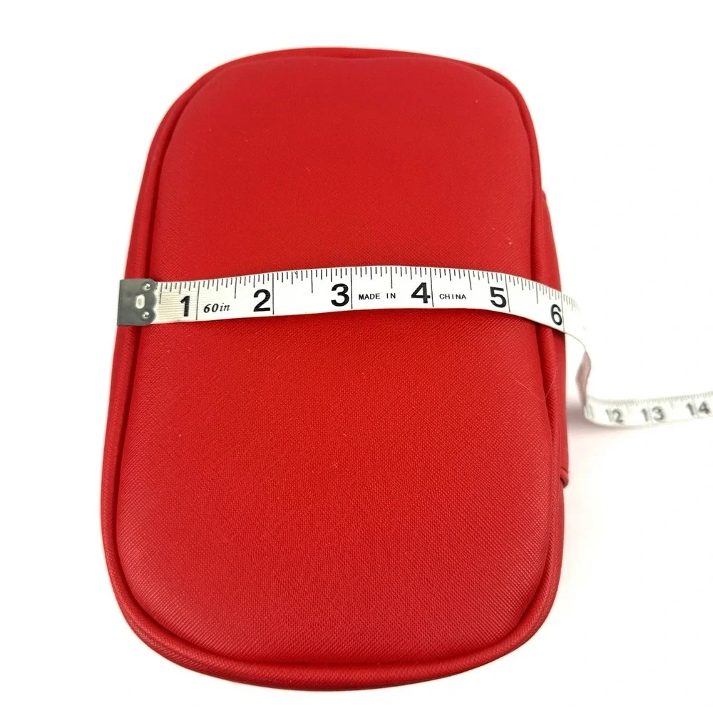 Marc Tetro Westie Cosmetic Case Red Faux Leather Large West‎ Highland Dog NEW